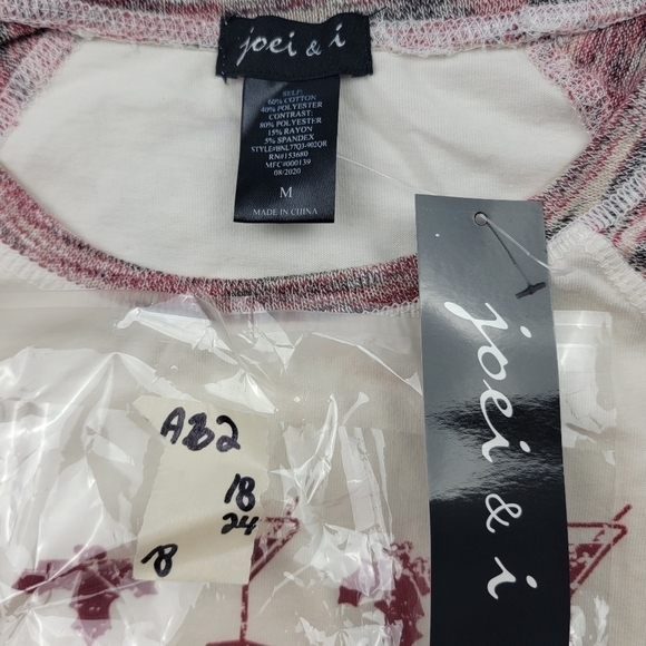 NWT Full of Holiday Spirit drinking alcohol Holiday Christmas 3/4 sleeve shirt - Picture 5 of 5